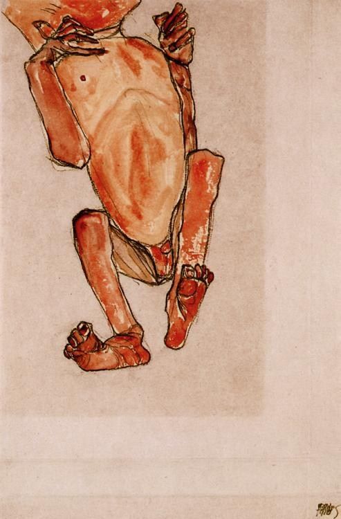 Egon Schiele Nude baby